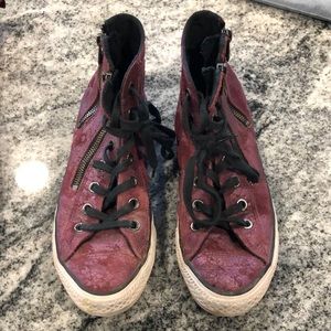 Converse double zipper high top size 7